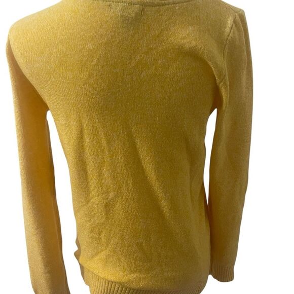 US. POLO ASSN. MARLED CREW NECK SWEATER YELLOW EMBROIDERED LOGO SIZE SMALL NEW - Picture 2 of 16